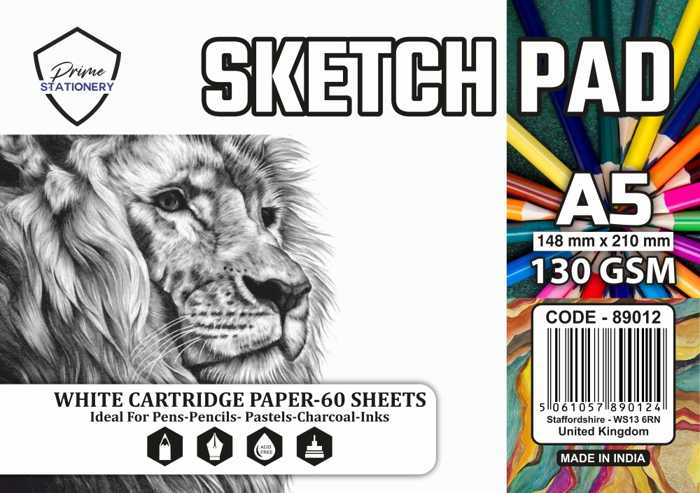 Prime A5 Sketch Pad 130gsm 60 sheets